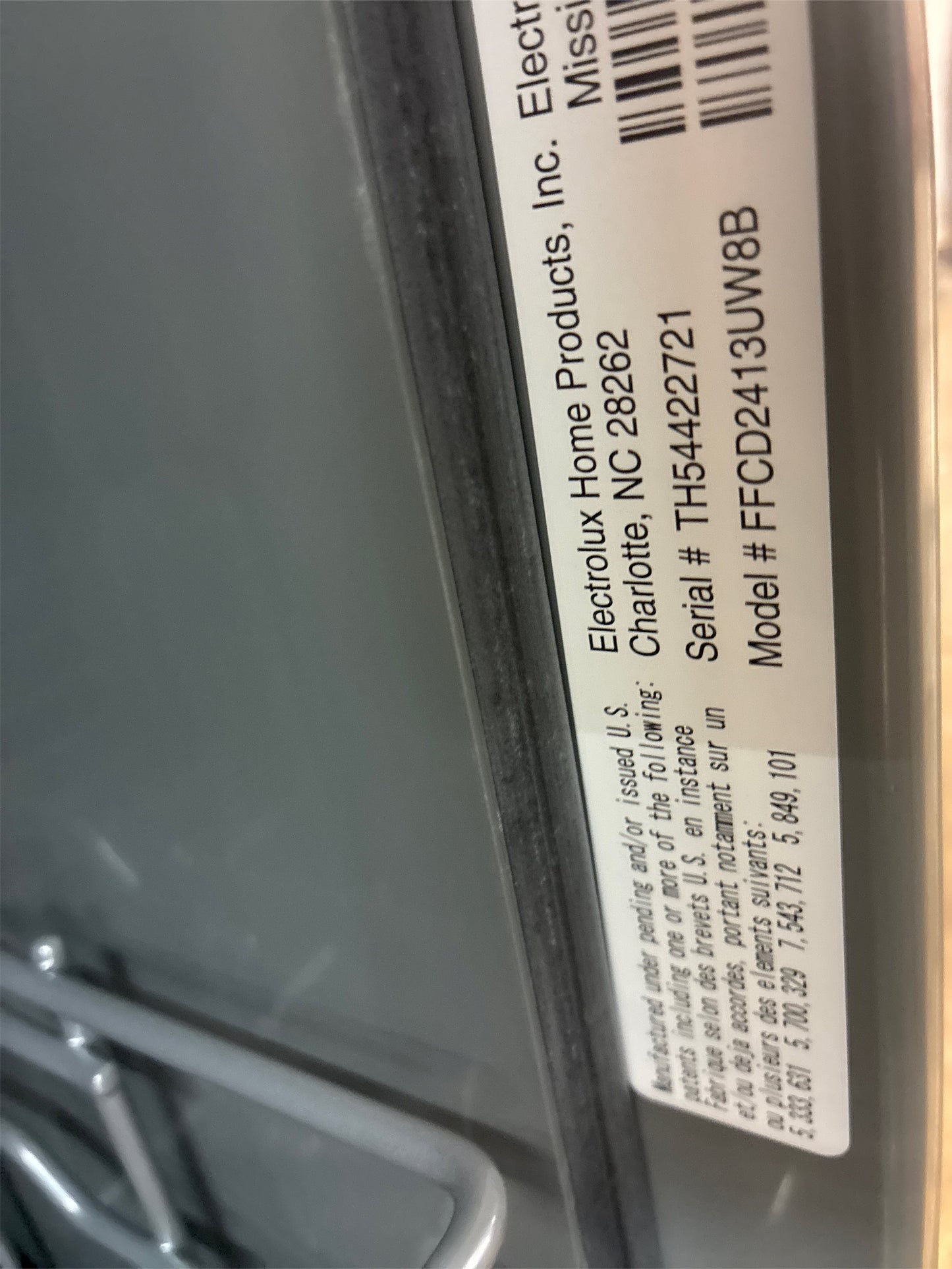 Frigidaire 24" Front Control Built-In Dishwasher, White