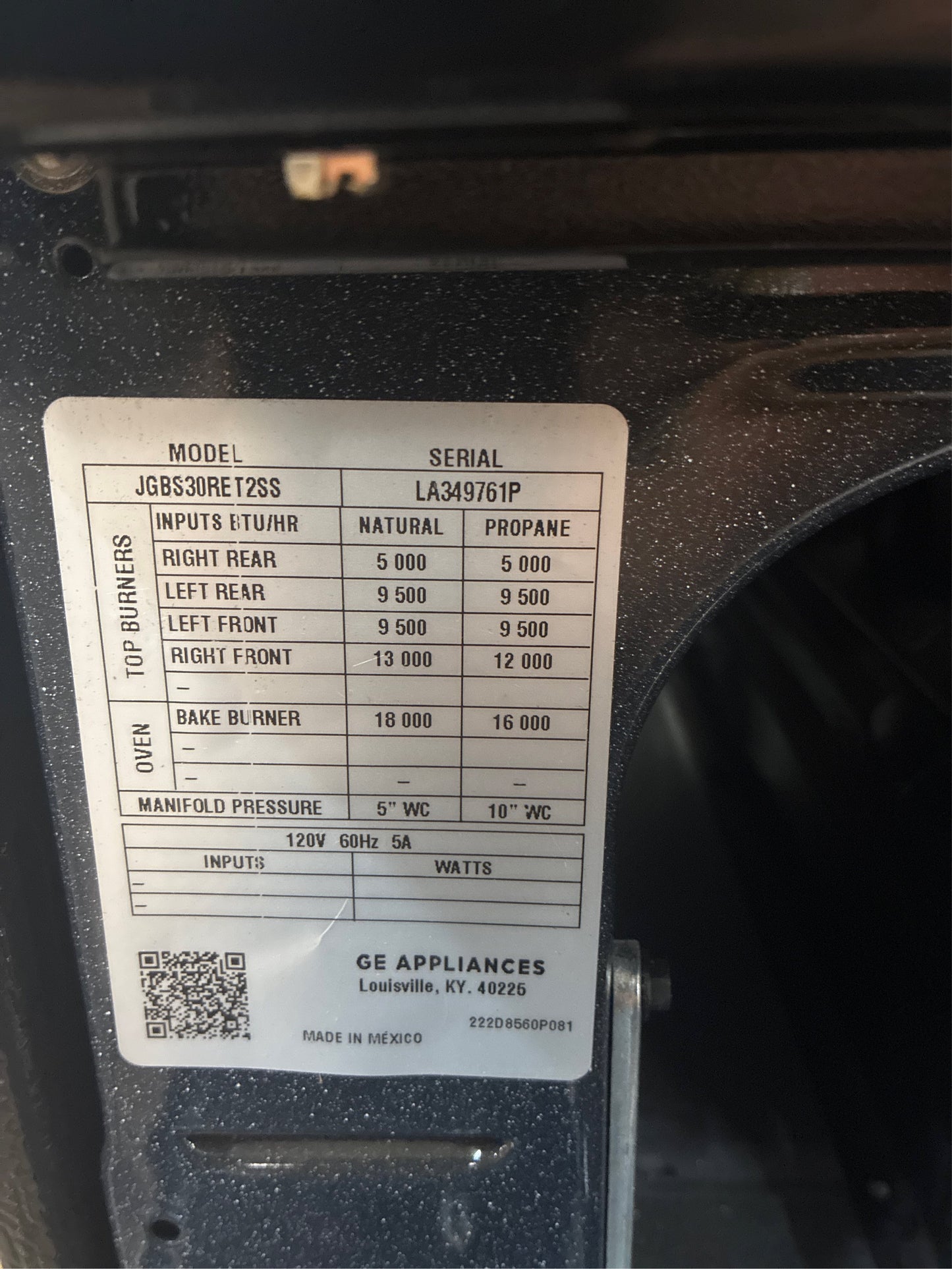 GE Gas Stove JGB30RETSS