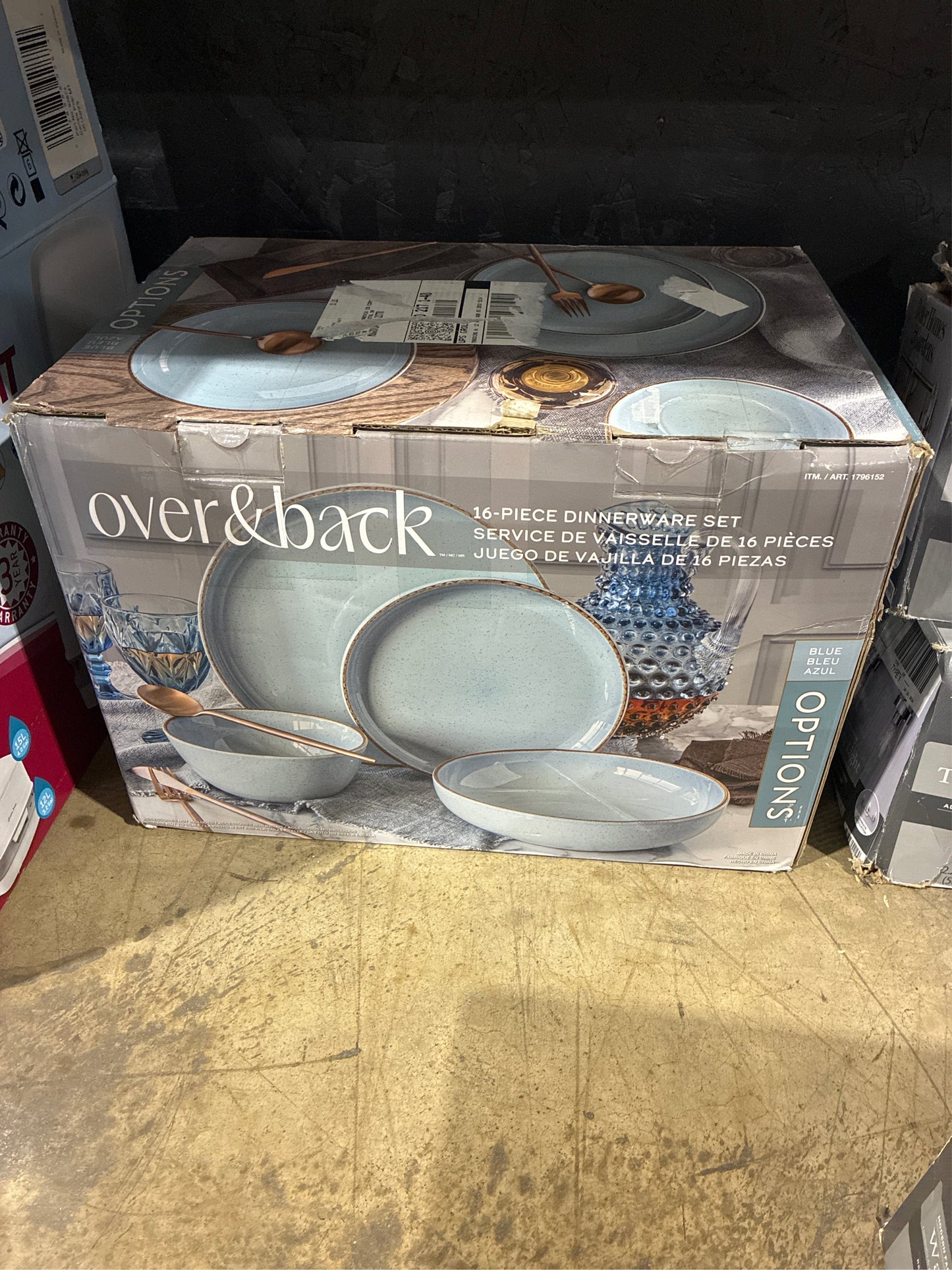over&back Options 16-piece Dinnerware Sett