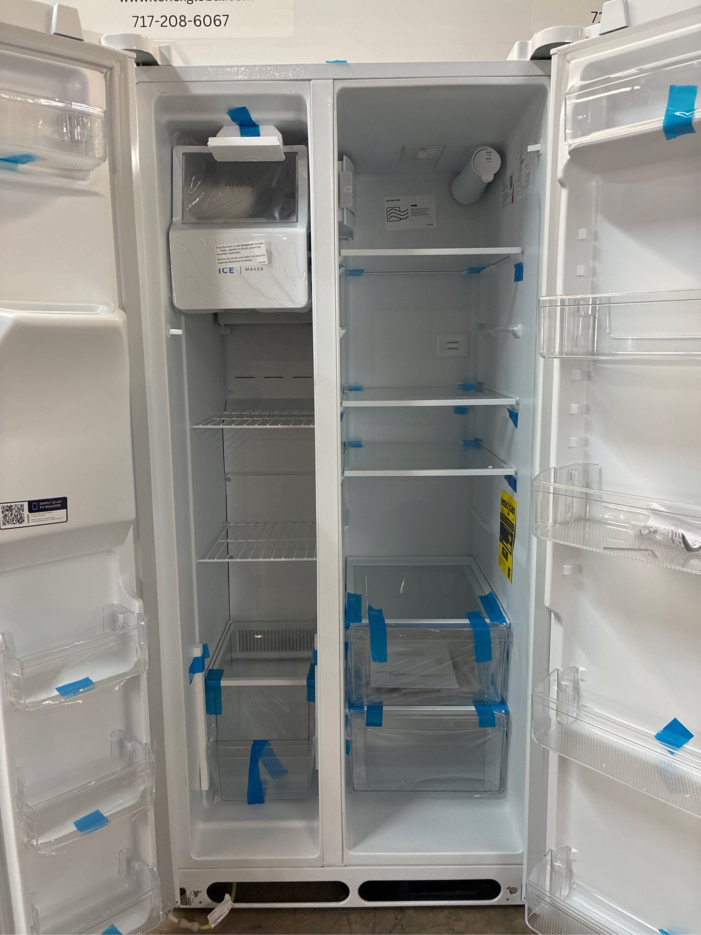 Frigidaire 22.3 cu. ft. S by S Refrigerator., 33 White