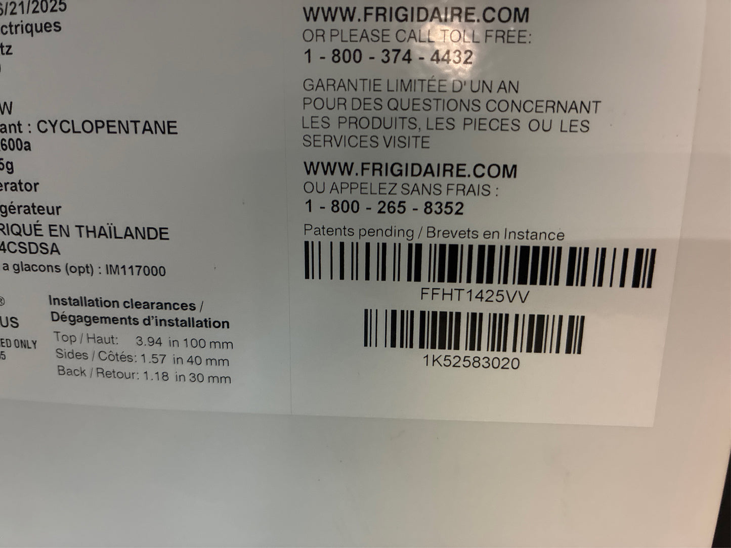 Frigidaire 13.9 cu. ft. Top Freezer Refrigerator