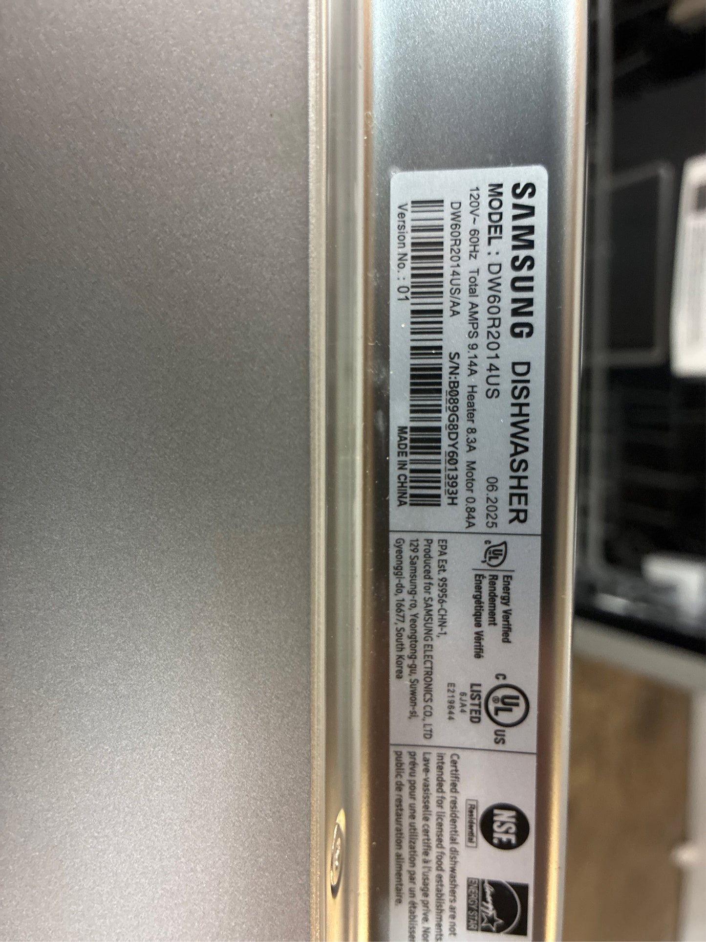 Samsung 24" Front Control Tall Tub Dishwasher, SS