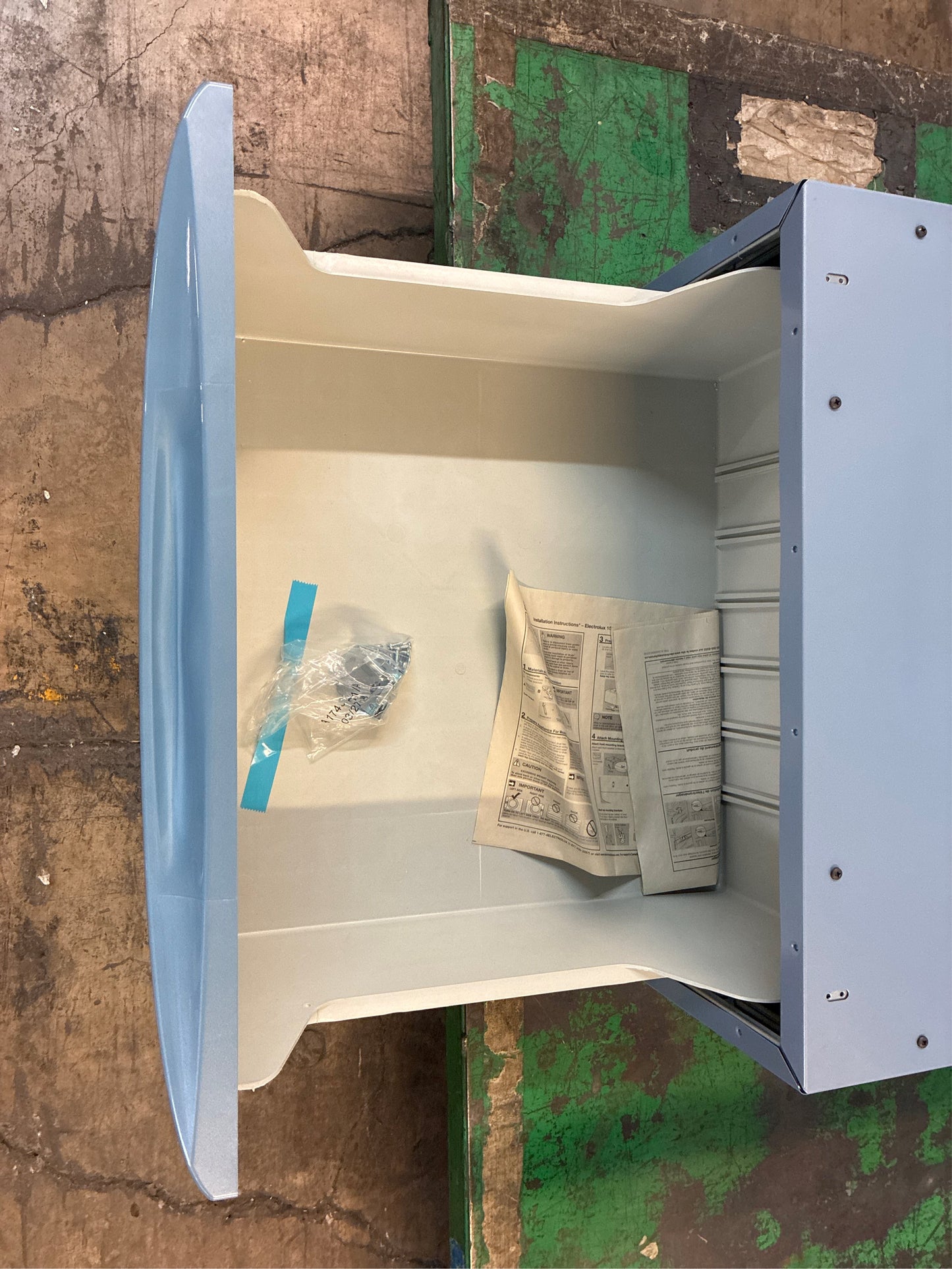 Electrolux 27 in. Pedestal with Drawer in Glacier Blue