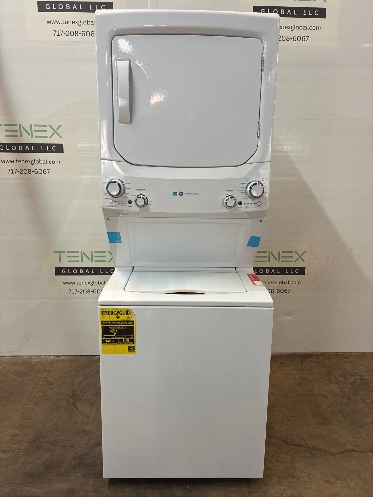 GE Stacked Laundry Center, 3.9/5.9-cu ft