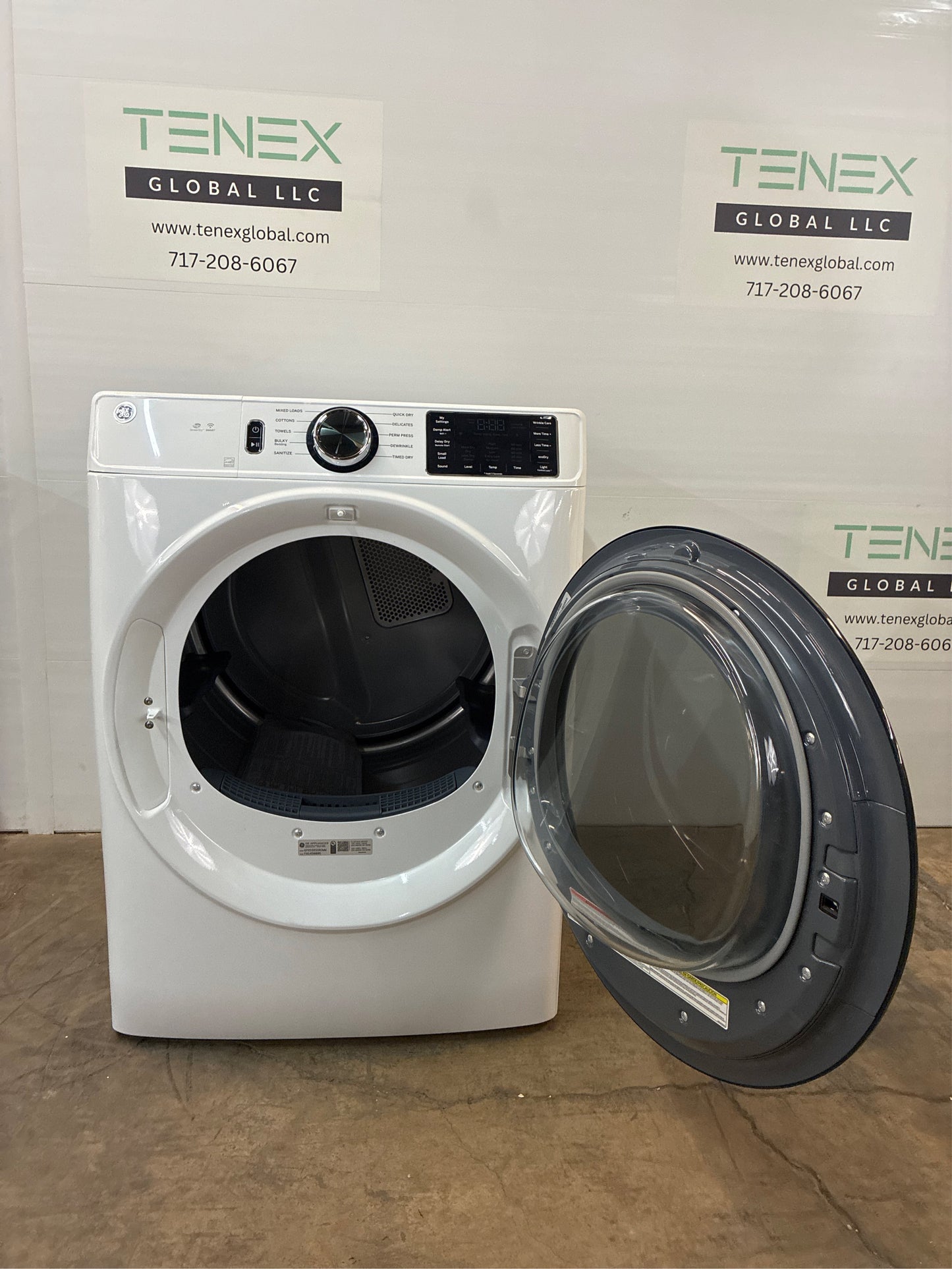 GE 7.8-cu ft Stackable Electric Dryer White