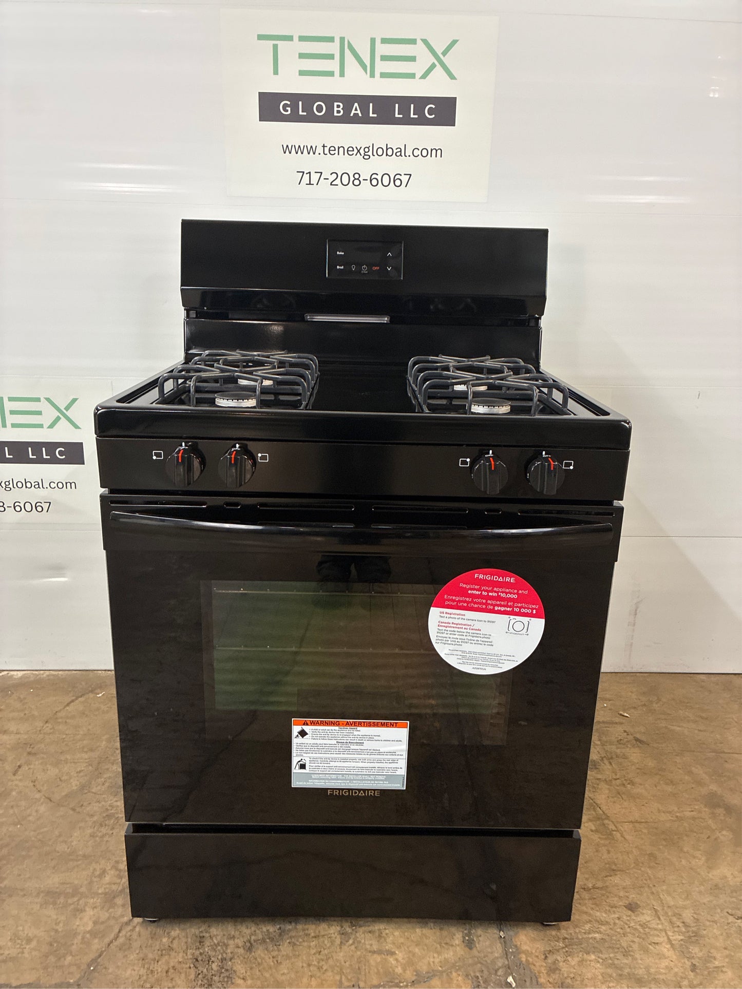 Frigidaire 30" 4-Burner Gas Range (Black)