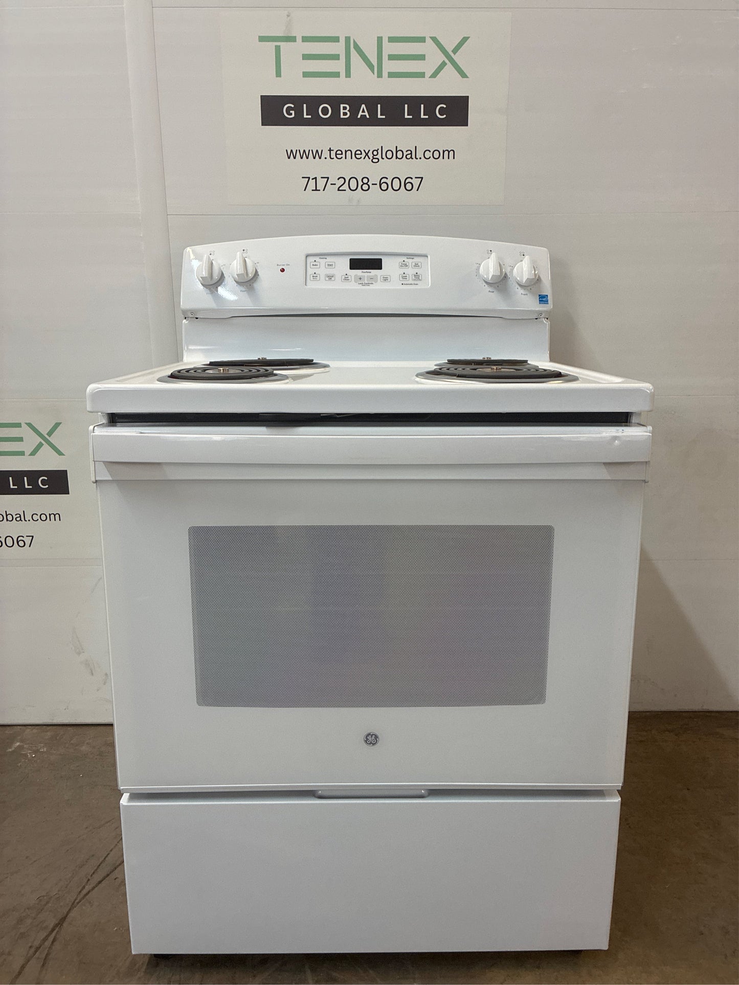 GE 30 in. 4-Burner Electric Range, White
