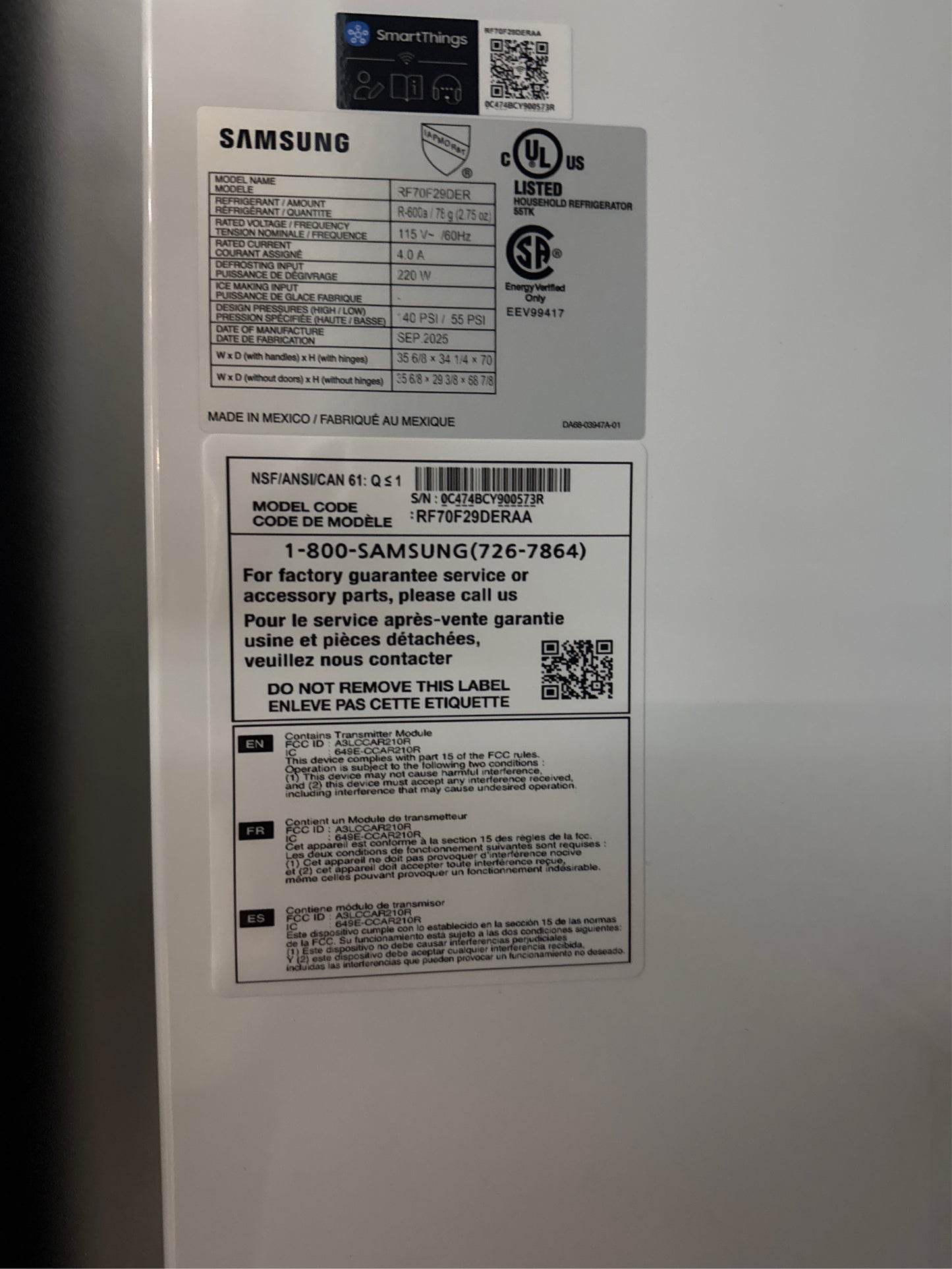 Samsung Bespoke 29 cu.ft. 4-Door Refrigerator