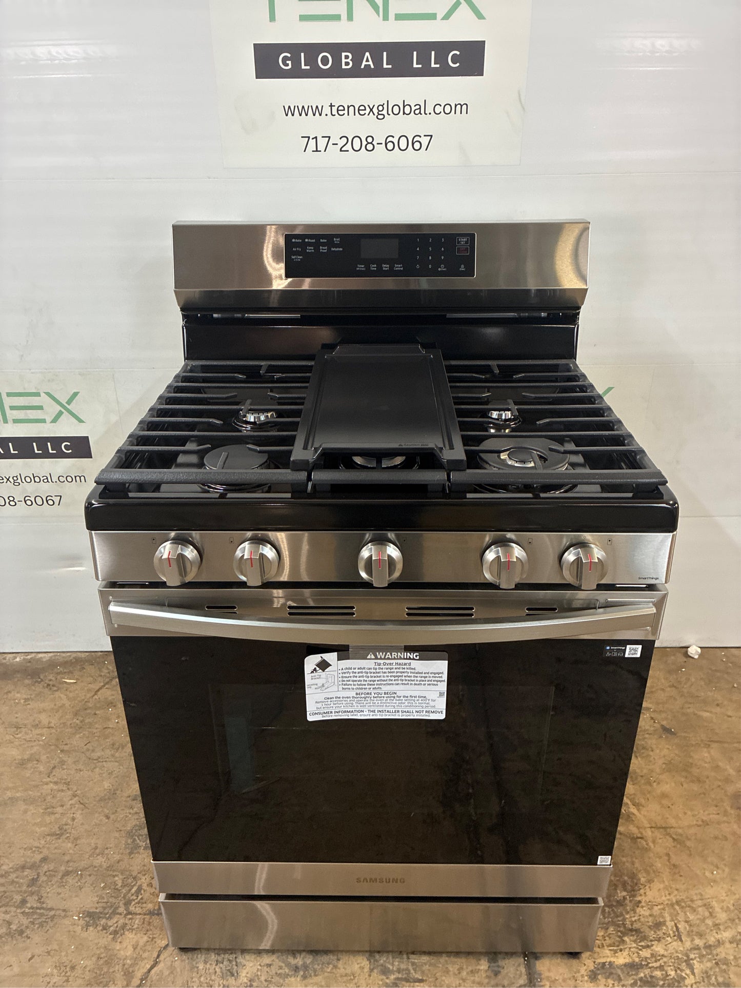Samsung 30" 5-Burner Gas Range with Air Fry