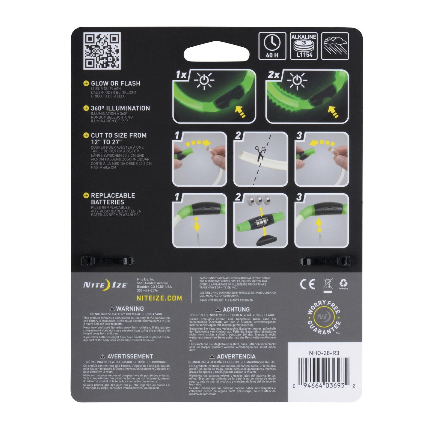 Nite Ize NiteHowl Green Plastic Dog Collar