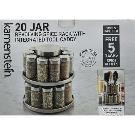 Kamenstein 20 Jar Revolving Spice Rack & Caddy