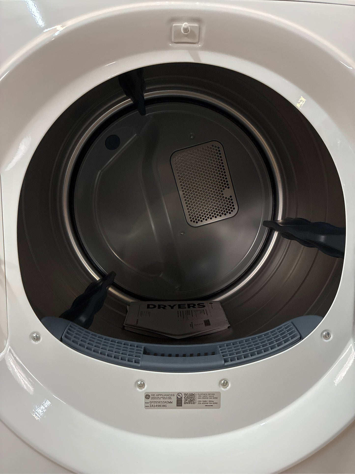 GE 7.8 cu. ft. Smart Front Load Electric Dryer, White