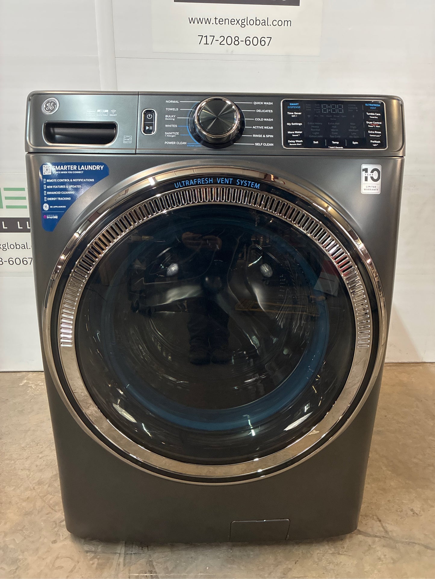 GE Smart Front-Load Washer 5.0 cu.ft. Graphite
