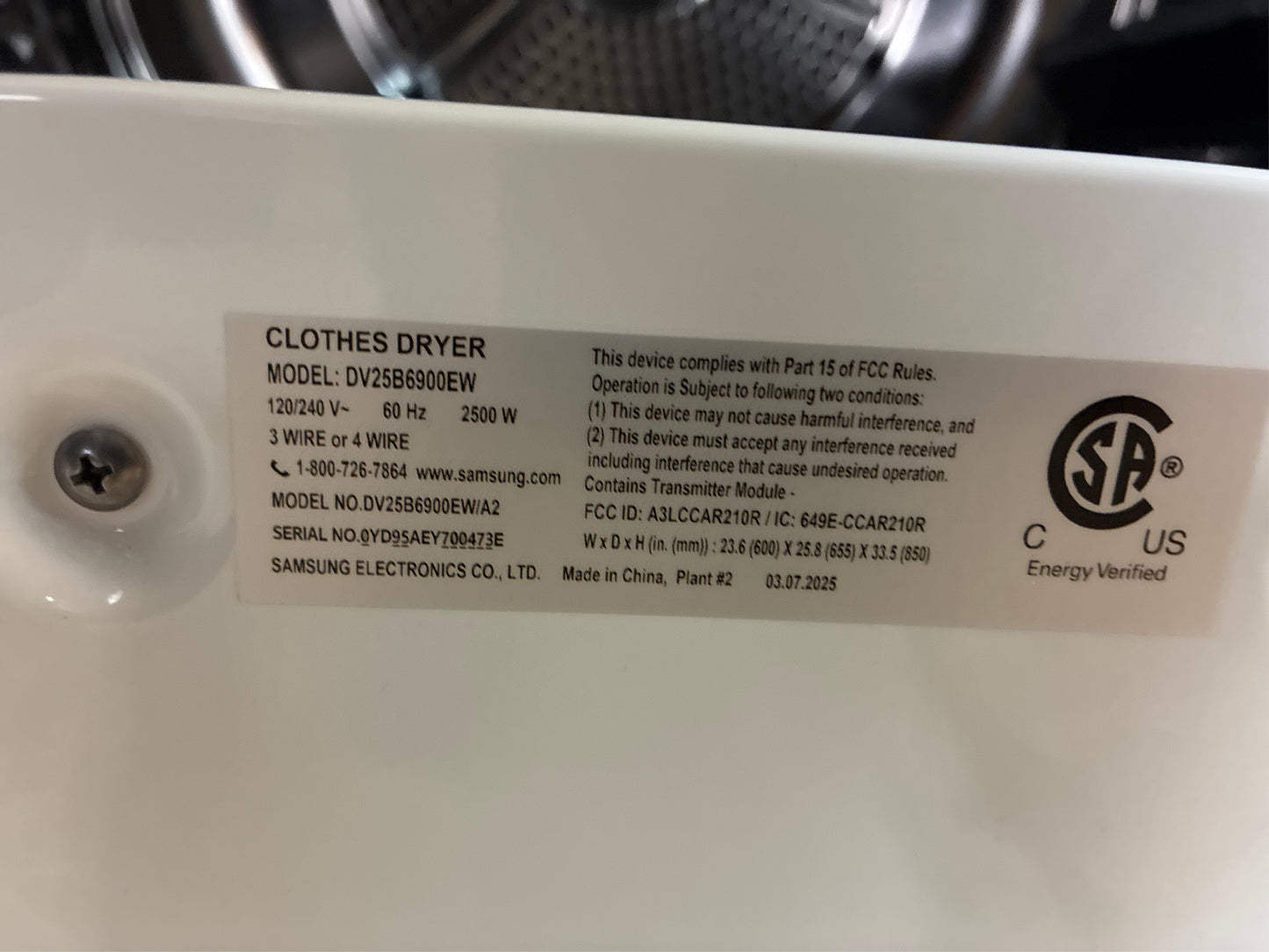Samsung - 4.0 cu. ft. Smart Dial Electric Dryer