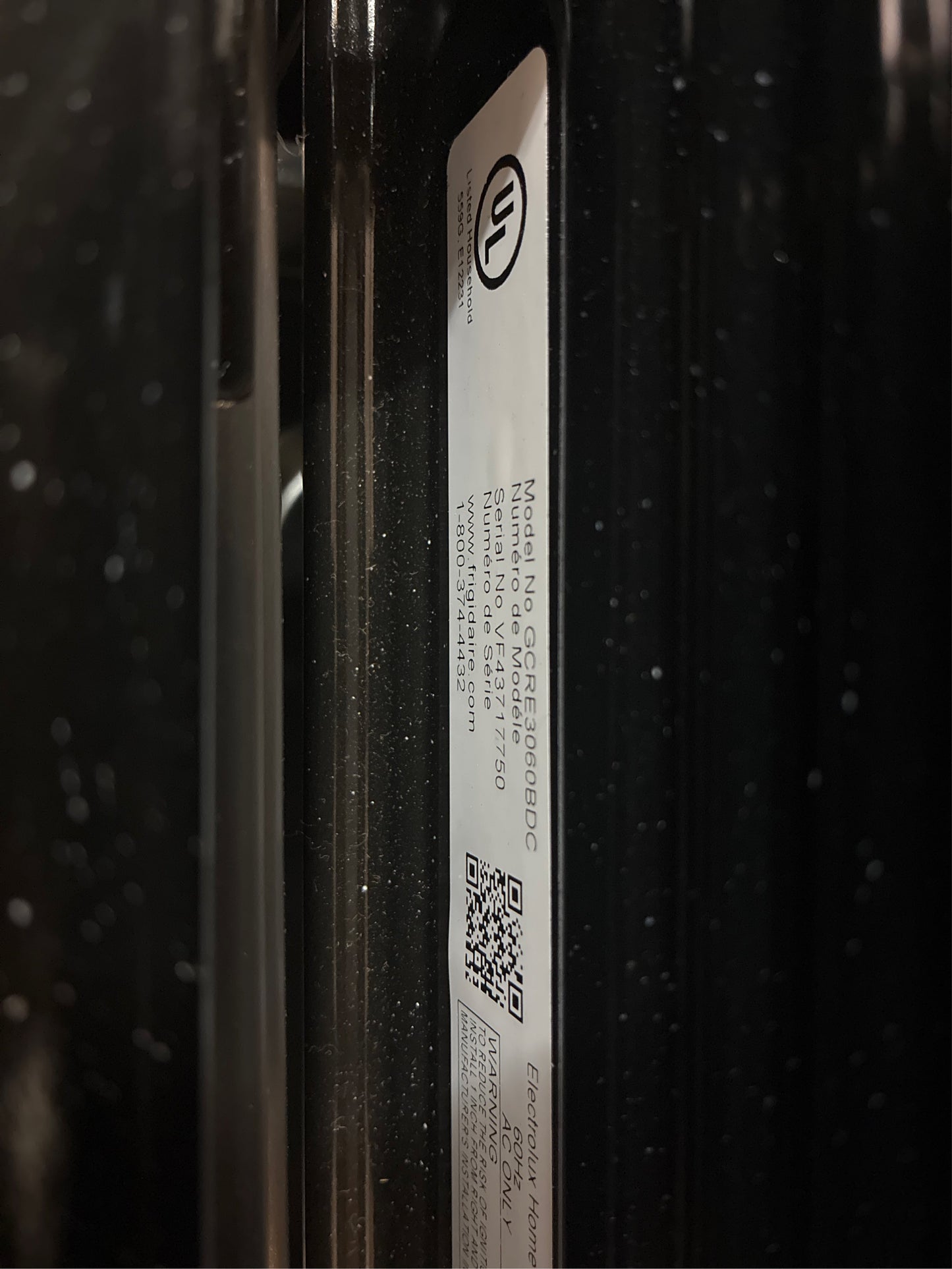 Frigidaire Gallery 30" Freestanding Electric Range, Black SS