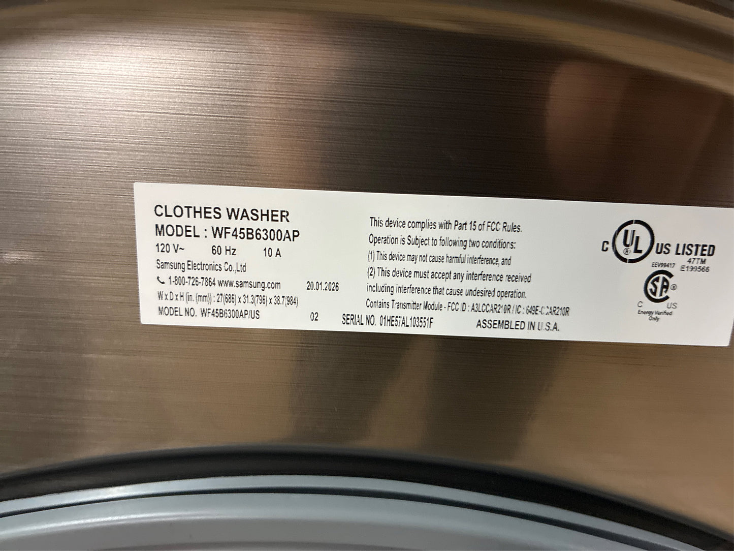 Samsung 4.5-cu ft Front-Load Washer