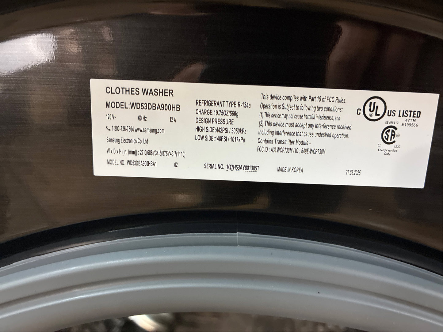 Samsung Bespoke AI Ventless Washer/Electric Dryer Combo