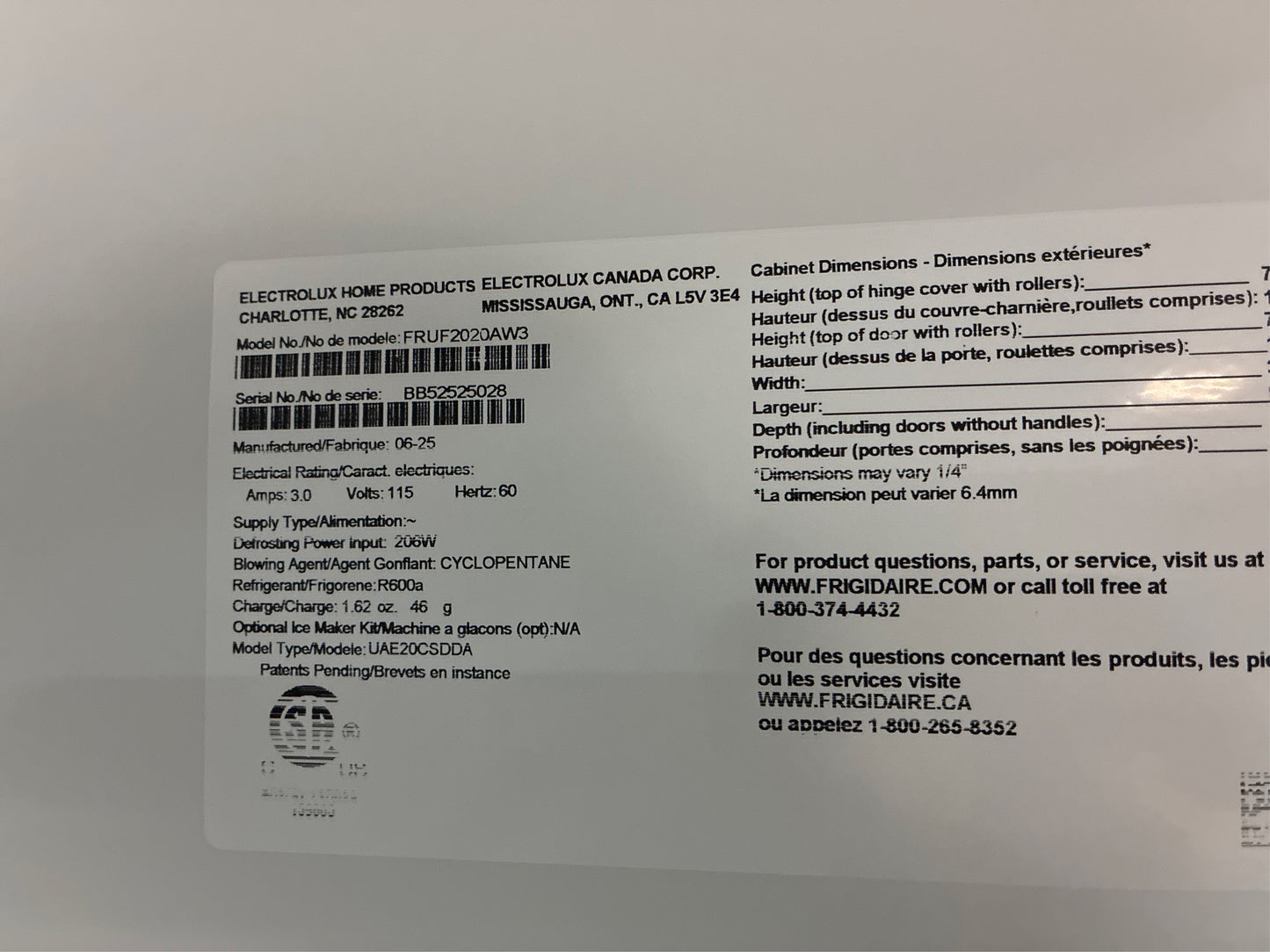 Frigidaire 20-cu ft Garage Upright Freezer