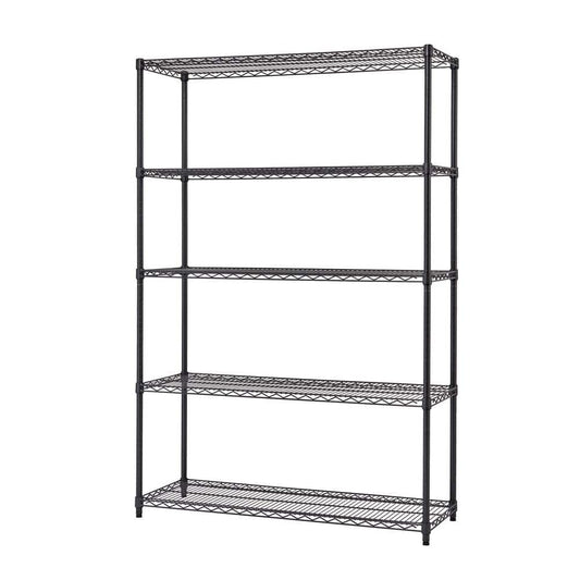 Black Anthracite 5-Tier Steel Wire Shelf