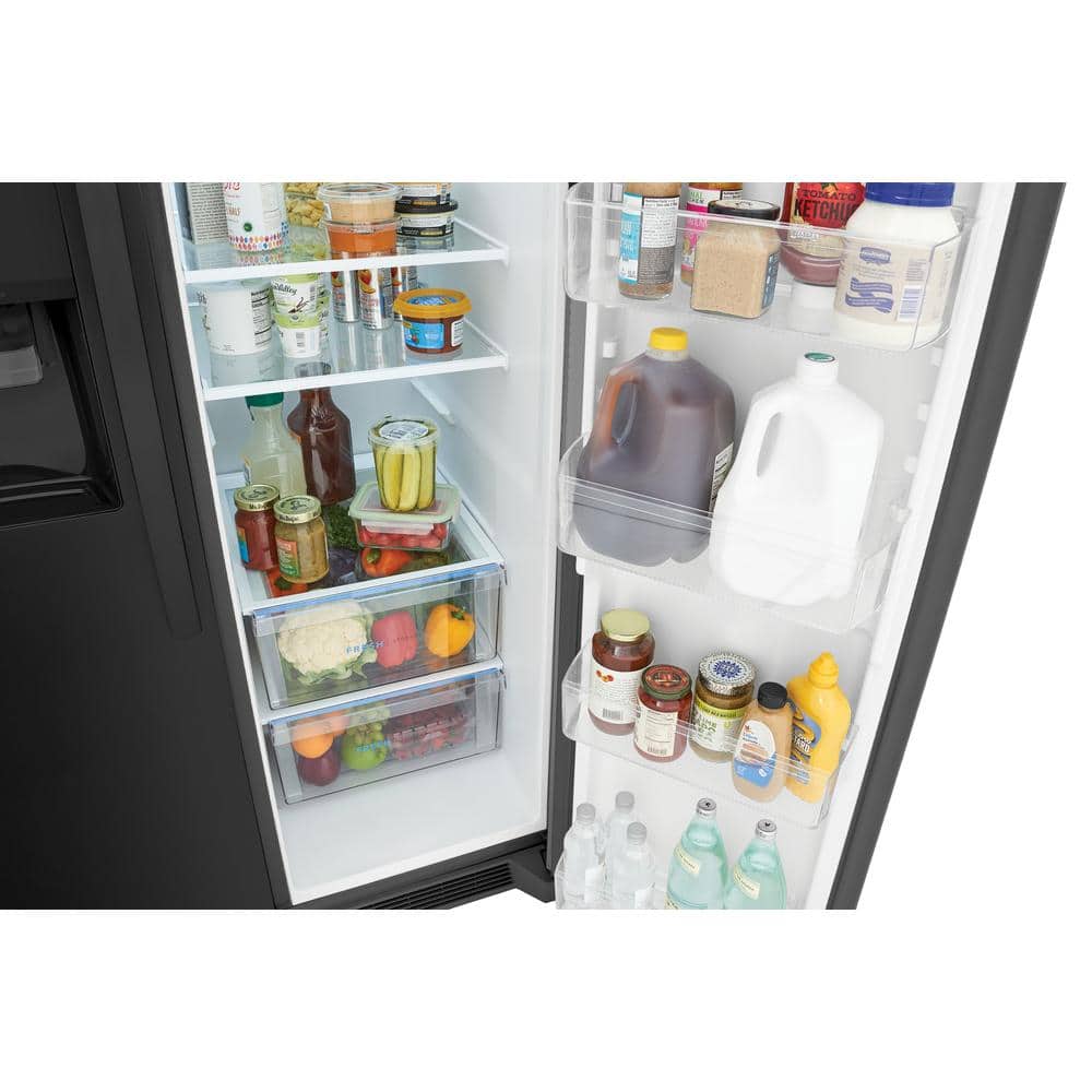 Frigidaire Black Stainless 36" SxS Refrigerator, 25.6 cu ft