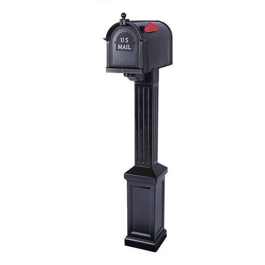 Postal PRO Craftsman Mailbox & Post Kit, Black