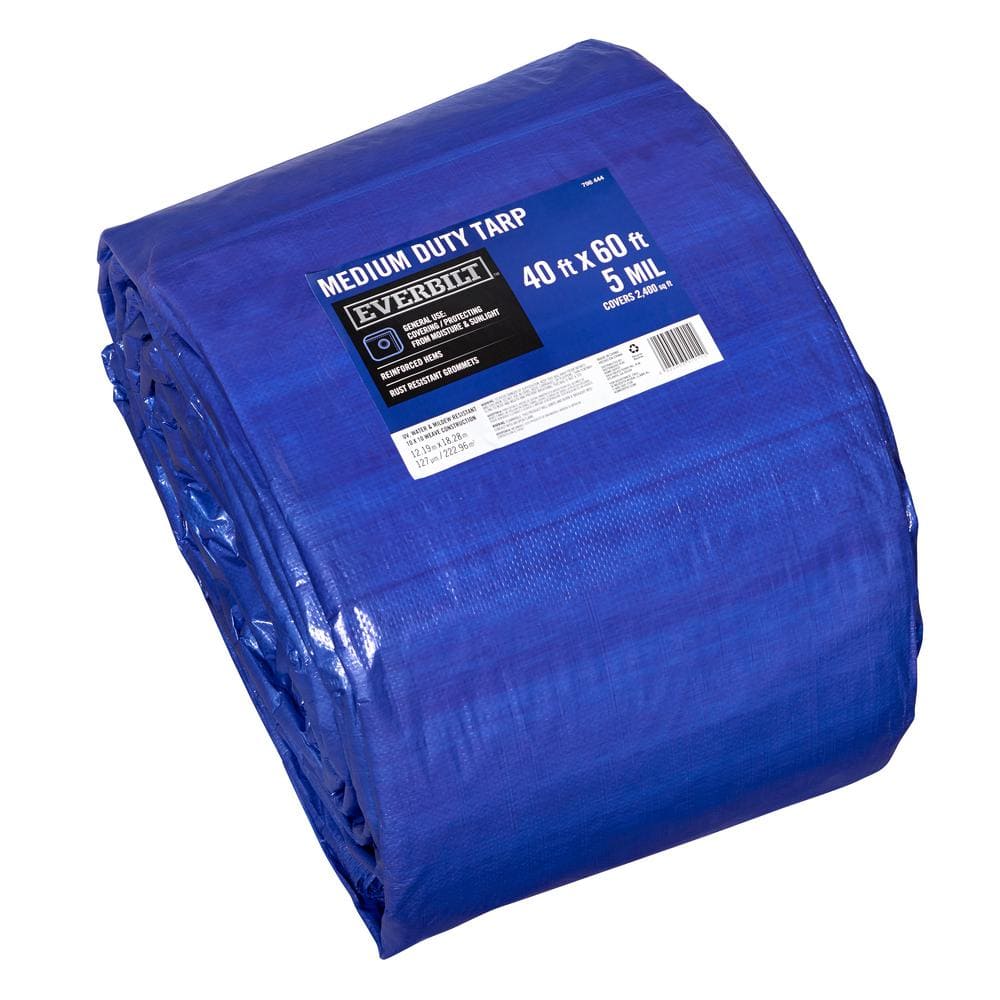 40 ft. X 60 ft. Blue Medium Duty Tarp