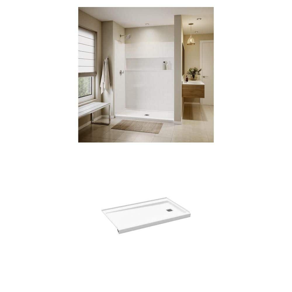 Bootz NexTile 60x34 Shower Wall & ShowerCast Pan