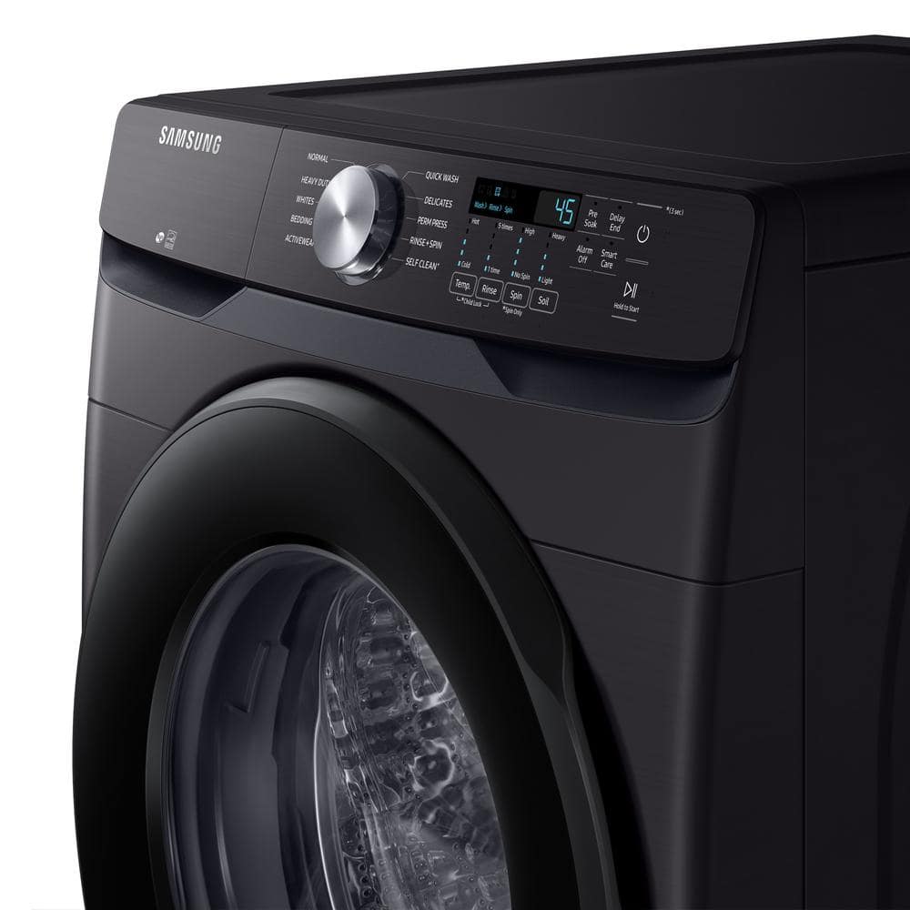 4.5 cu. ft. Front Load Washer, Brushed Black