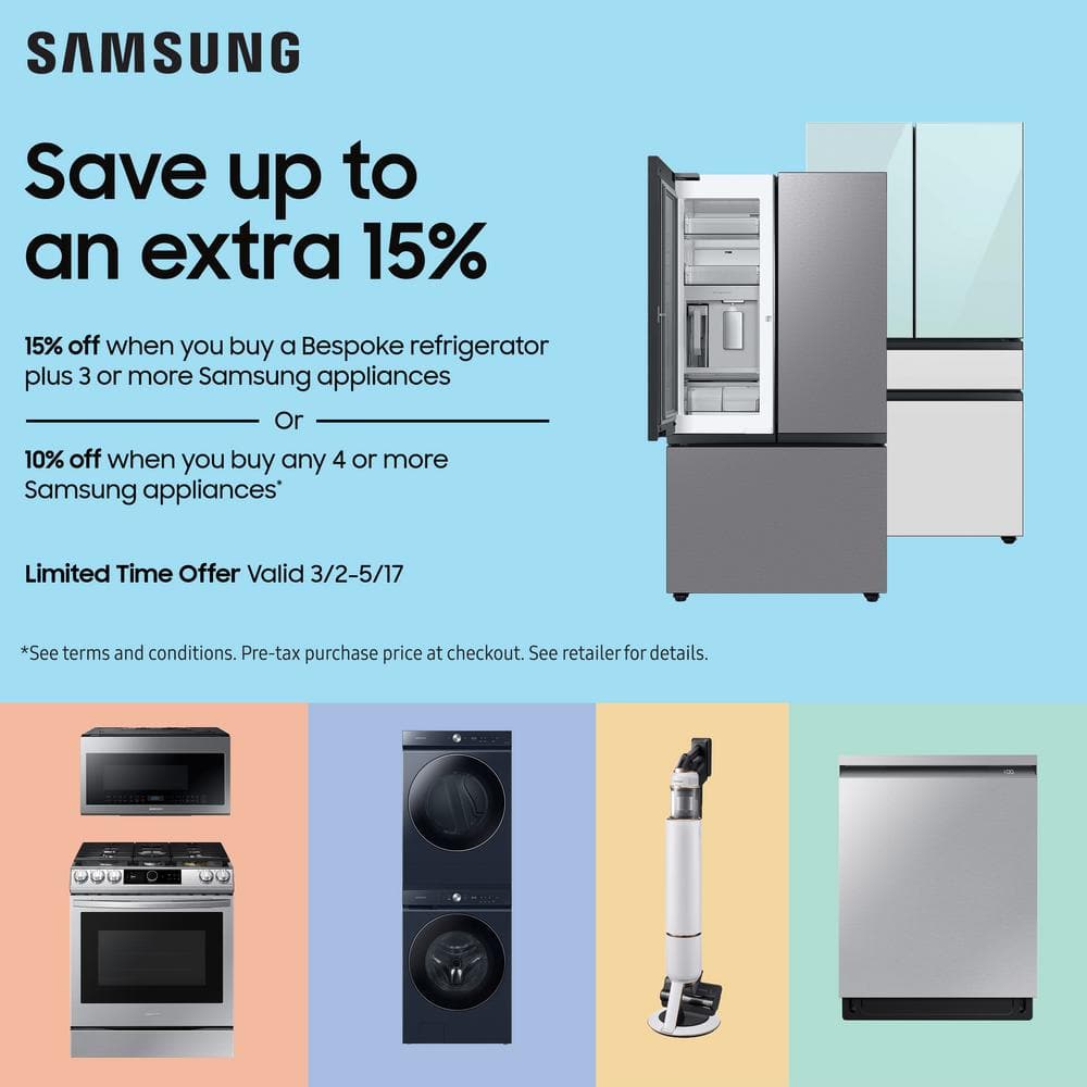 Samsung Bespoke 7.6 cu ft Gas Dryer in Brushed Black