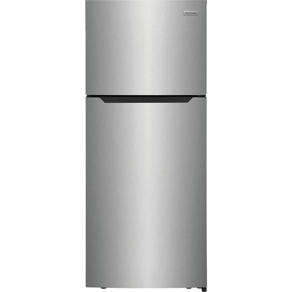 17.6 cu ft Top Freezer Fridge, Brushed Steel
