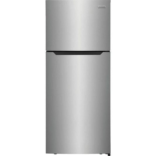 17.6 cu ft Top Freezer Fridge, Brushed Steel