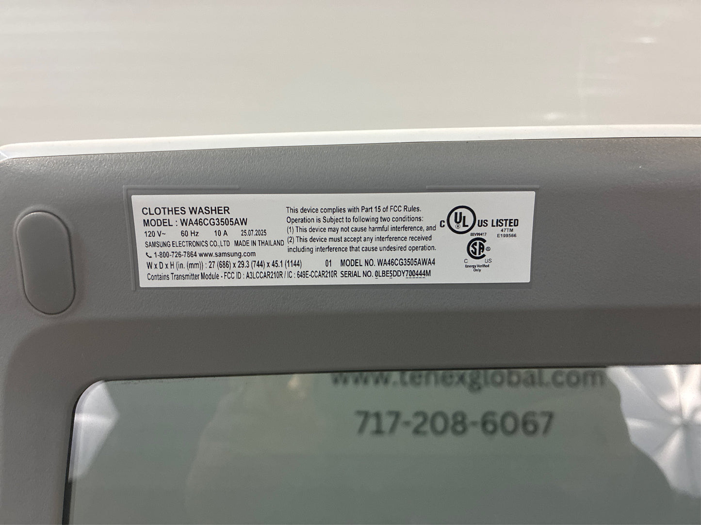 Samsung 4.6 cu ft Smart Top Load Washer