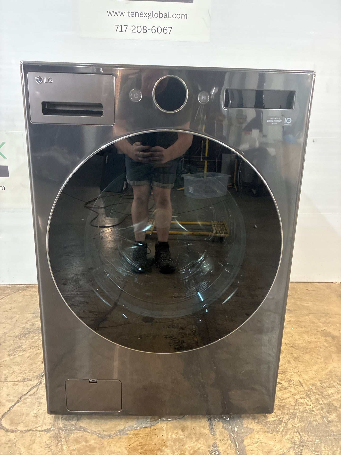 LG 5.0 cu. ft. Black Steel Stackable Front Load Washer