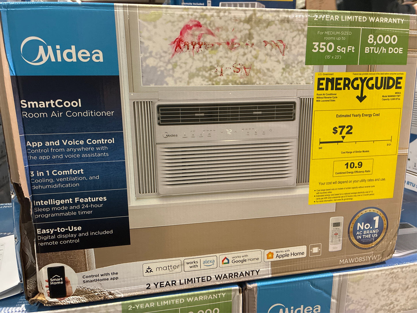 8000 BTU Portable AC for Bedroom up to 350 Sq Ft