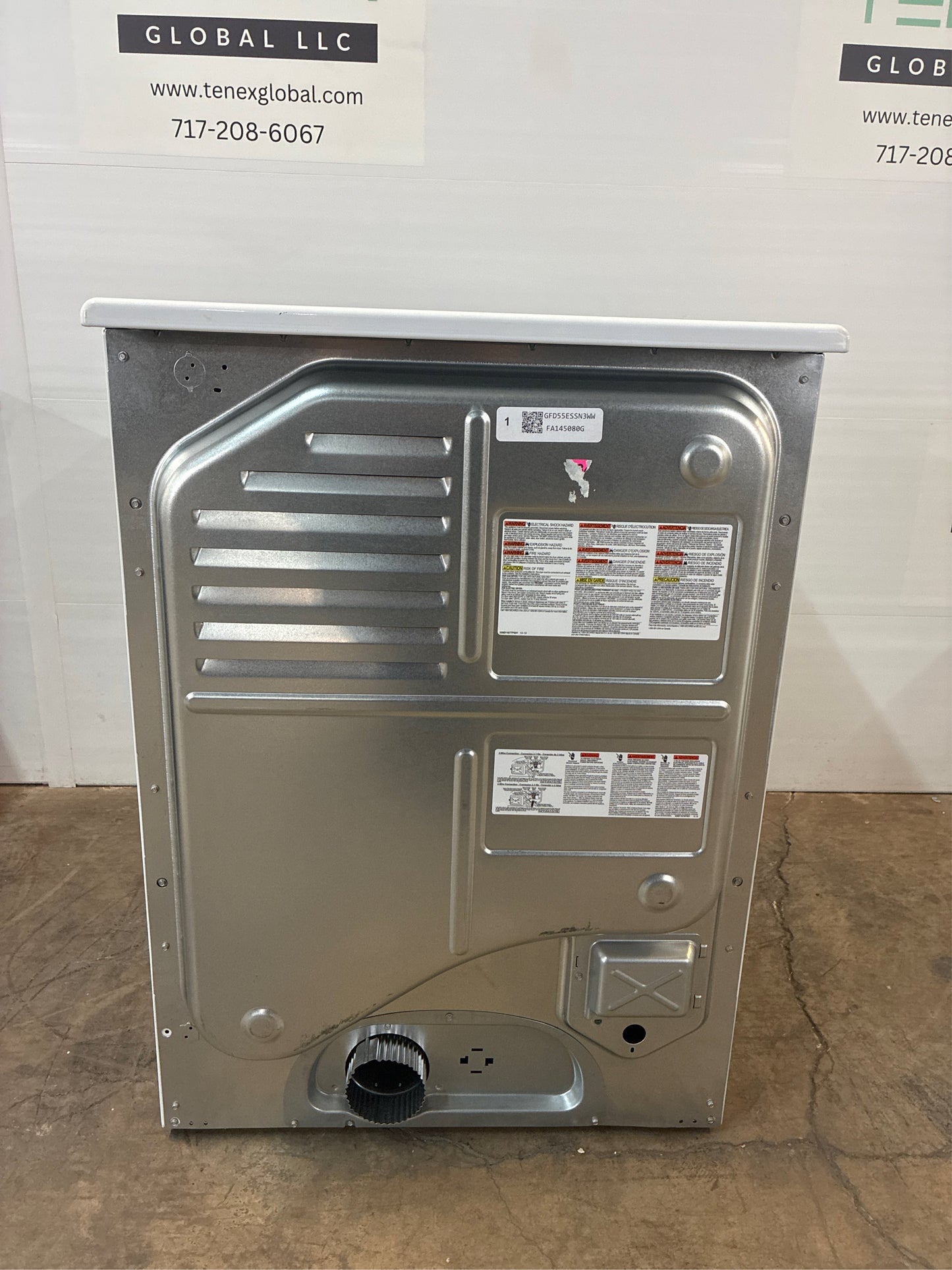 GE 7.8-cu ft Stackable Electric Dryer White