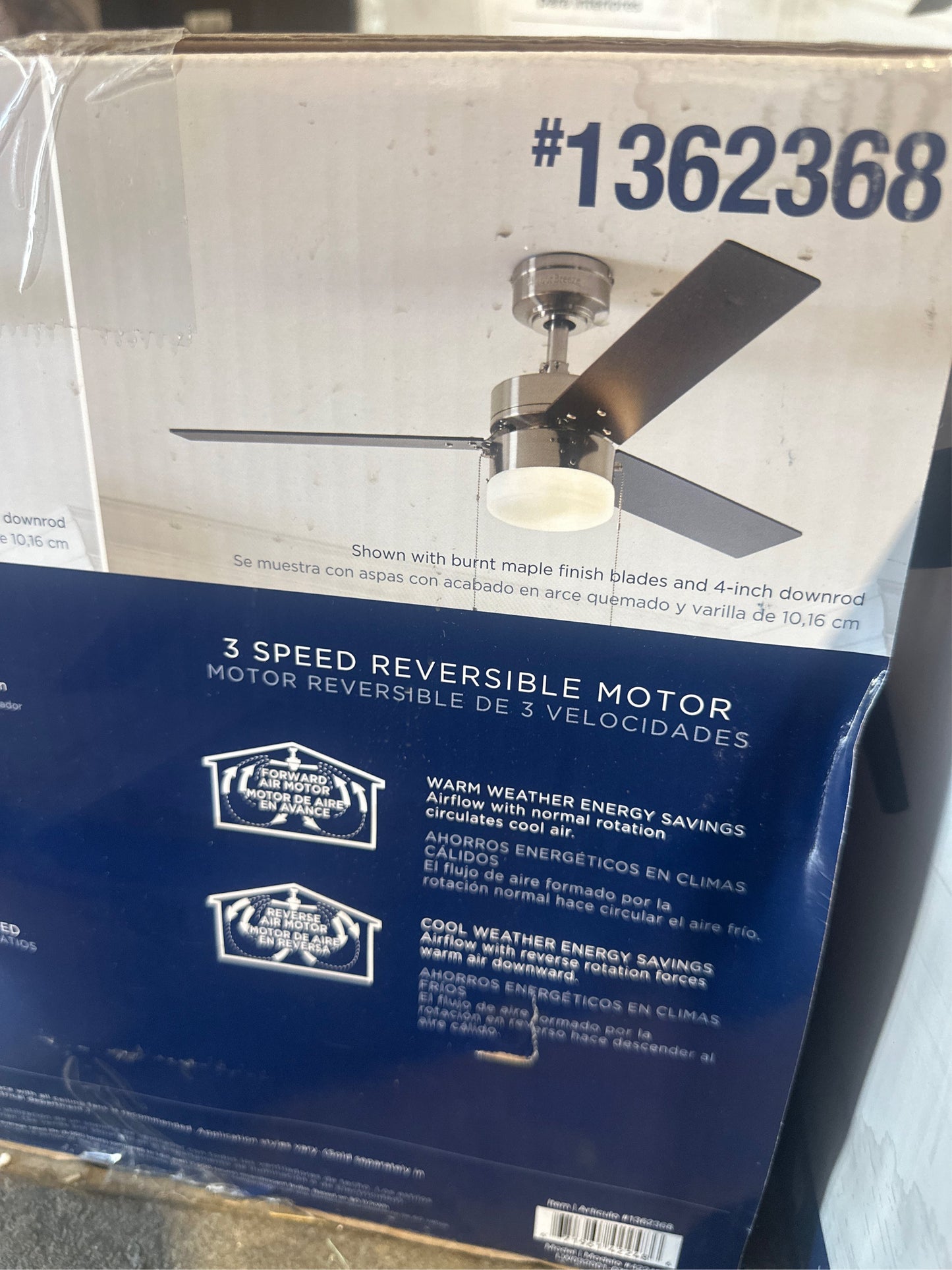 Harbor Breeze Vue 44-in Brushed Nickel Ceiling Fan