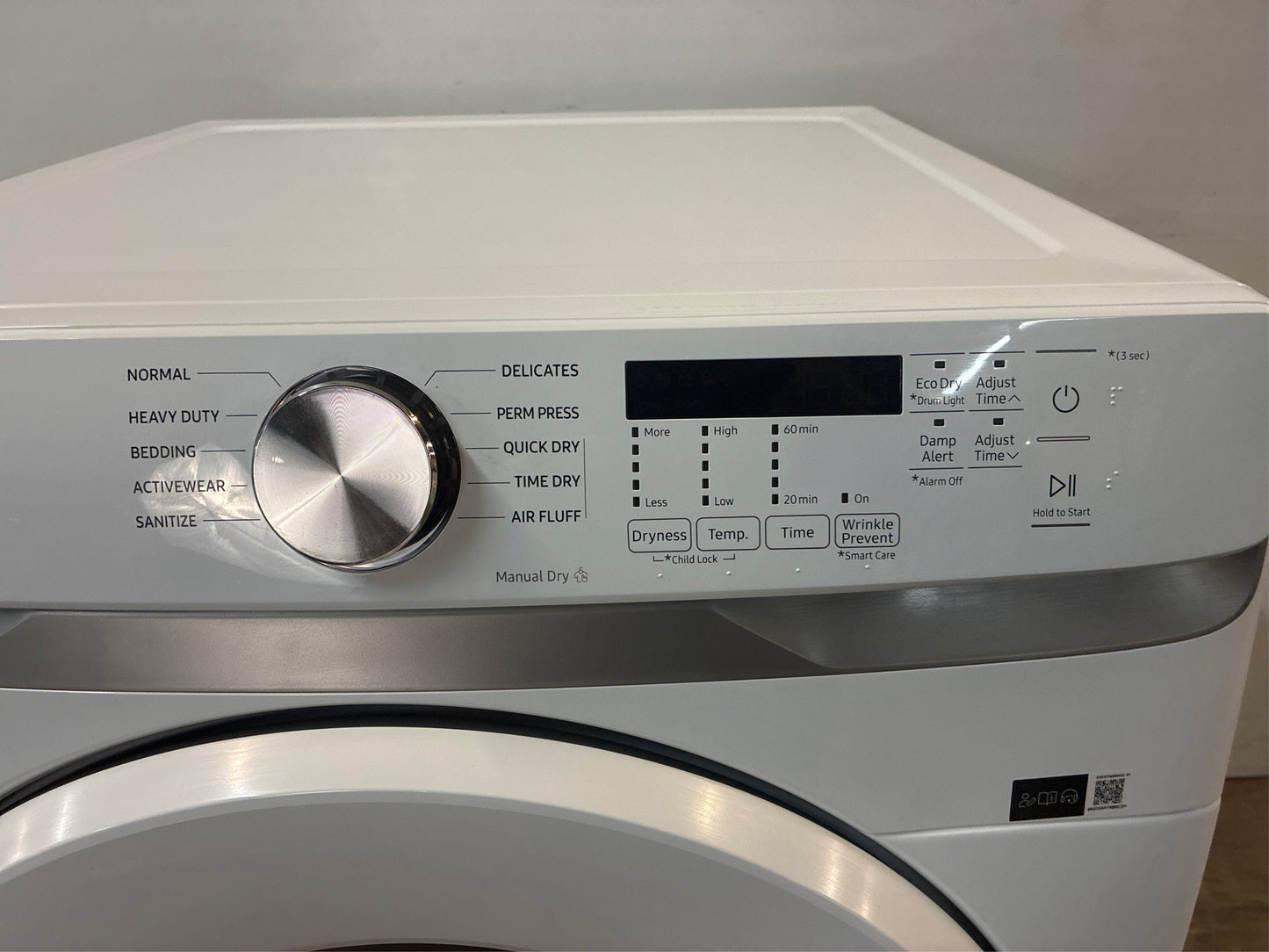 Samsung 7.5-cu ft Stackable Dryer (White)