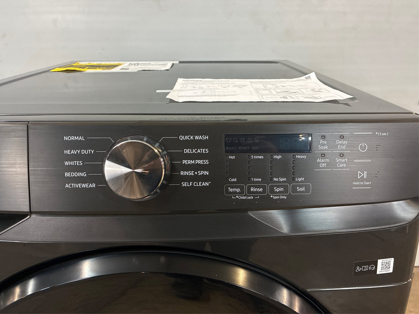 Samsung 4.5 cu.ft. Front-Load Washer, Brushed Black