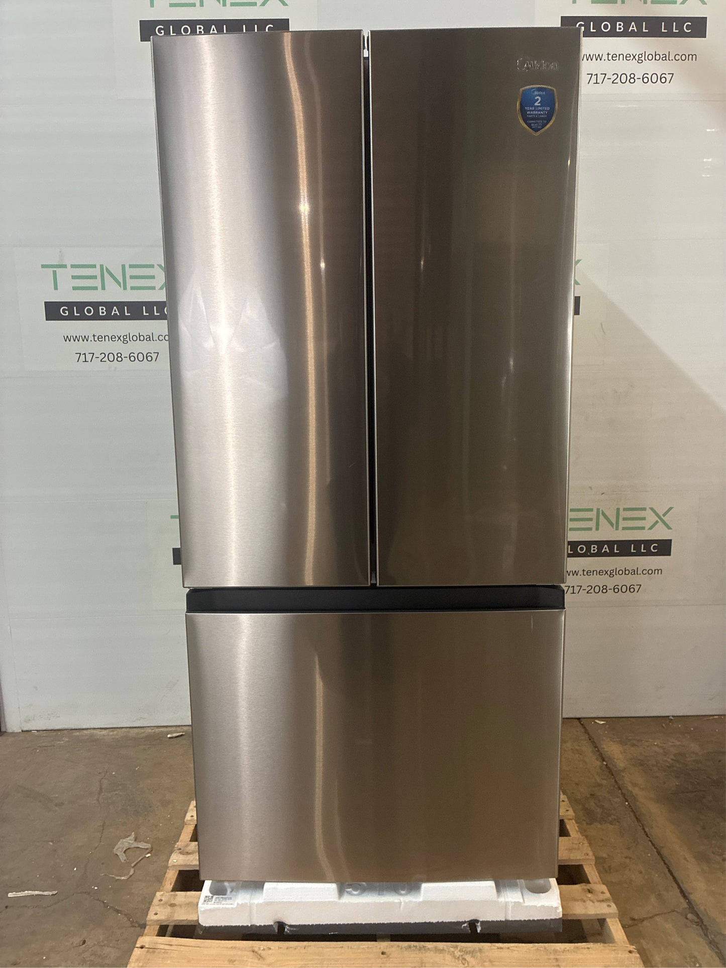 Midea 18.4-cu ft 3-Door French Door Refrigerator