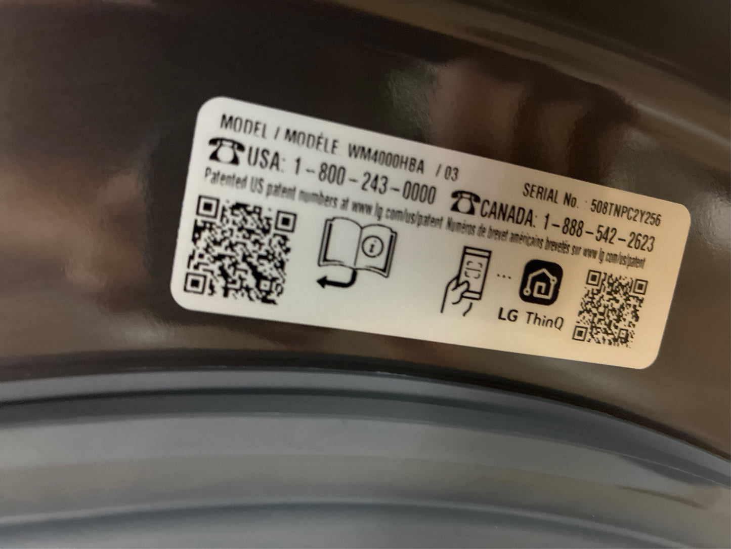 LG 4.5 Cu. Ft. Front Load Washer - Black