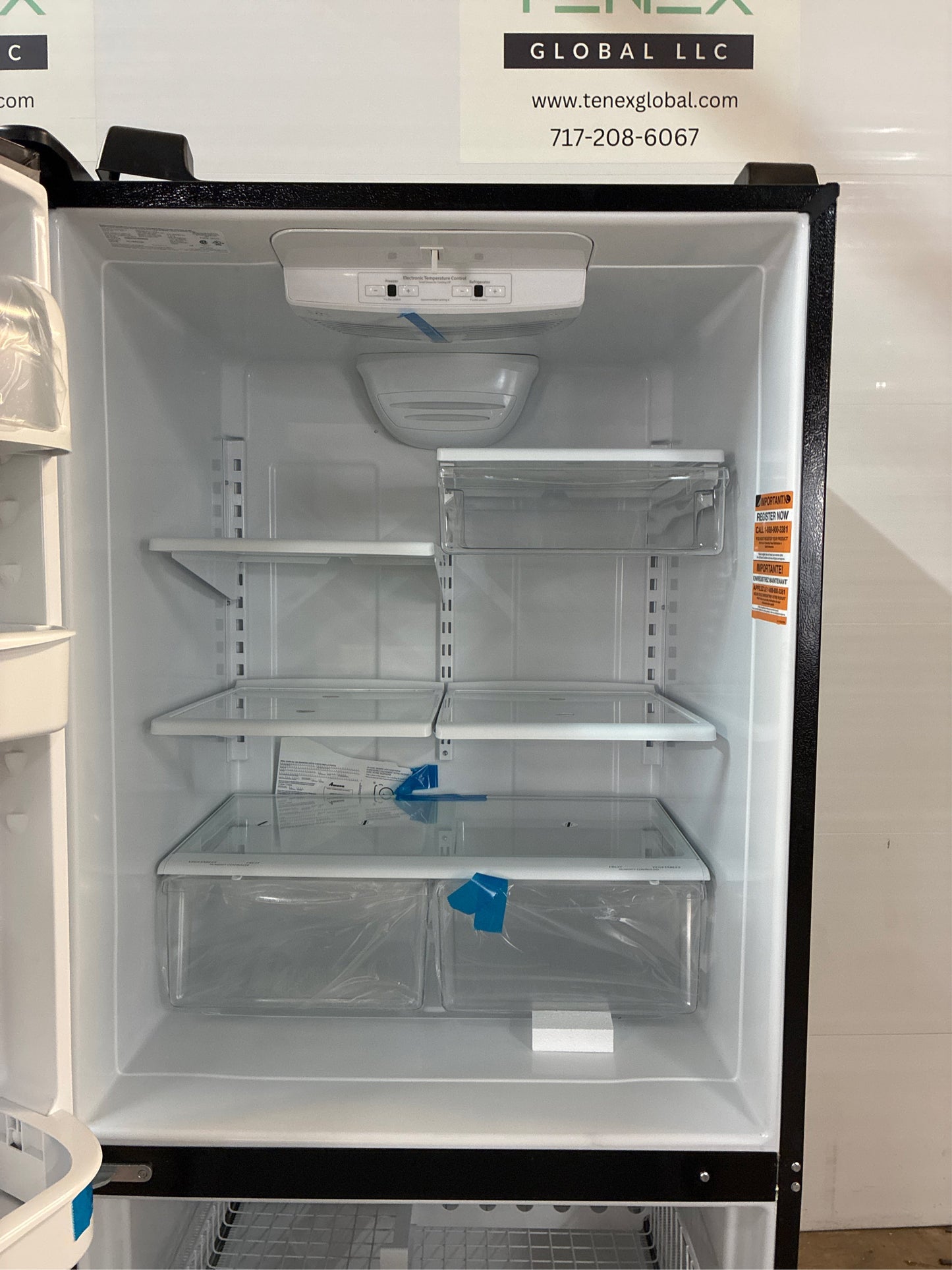 Amana 22 cu. ft. Bottom Freezer Fridge, Black