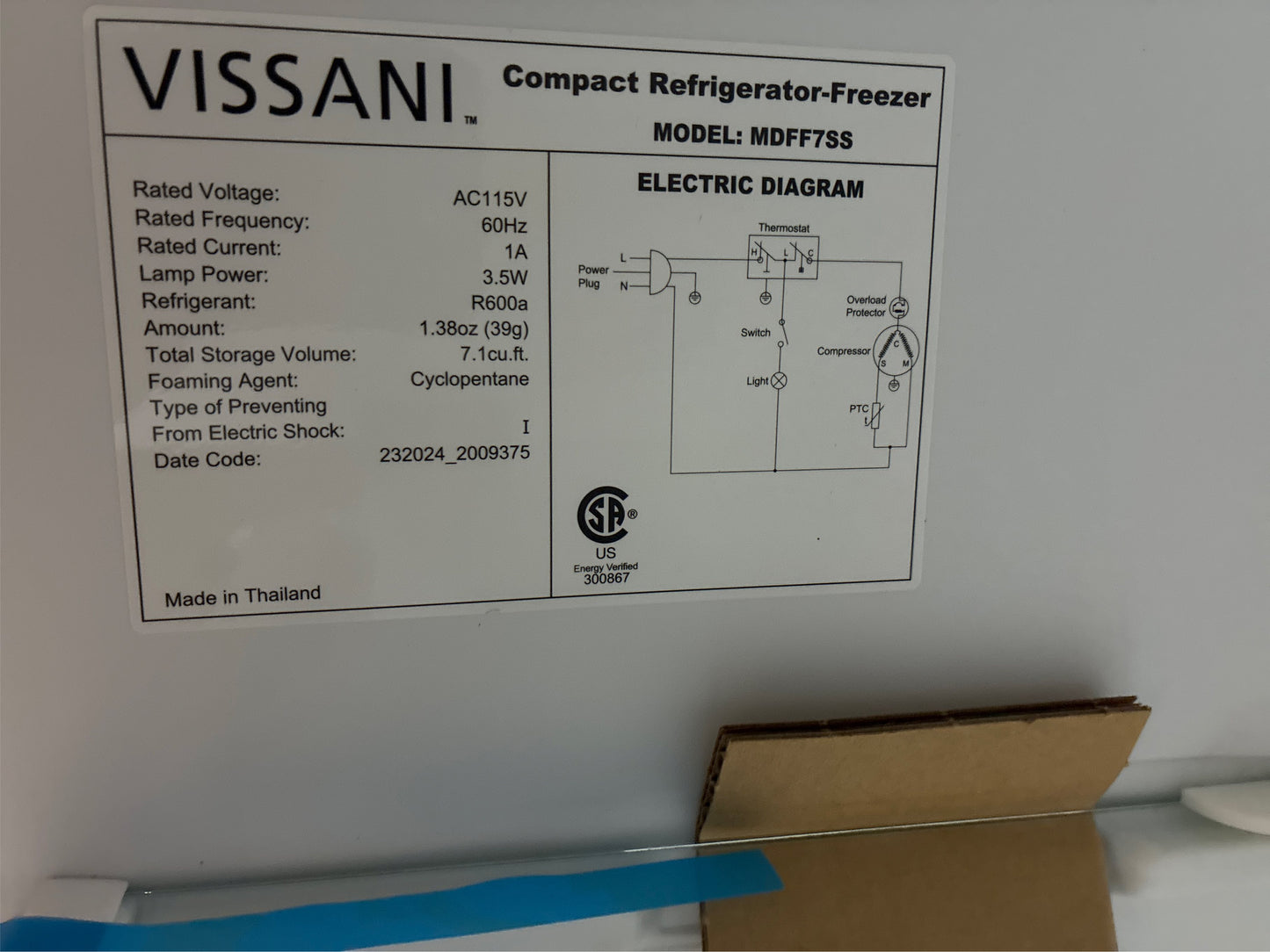 7.1 cu. ft. Top Freezer Refrigerator, SS Look