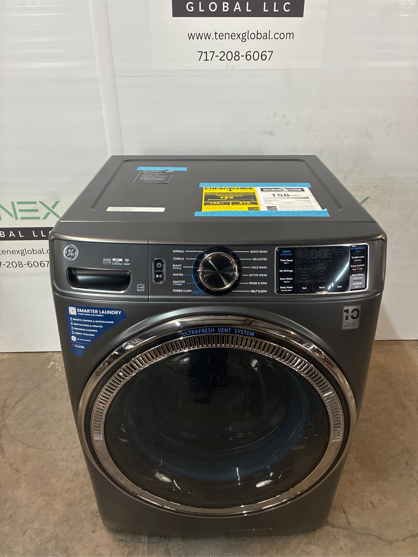 GE Smart Front-Load Washer 5.0 cu.ft. Graphite