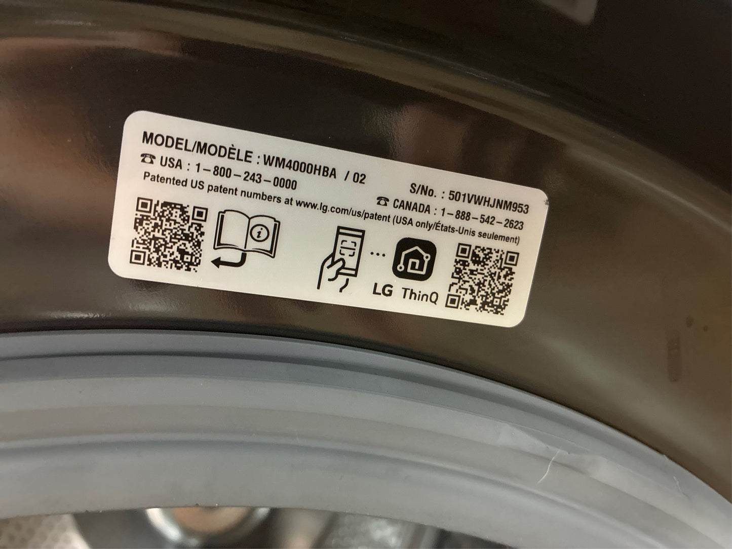 LG 4.5 Cu. Ft. Stackable Front Load Washer