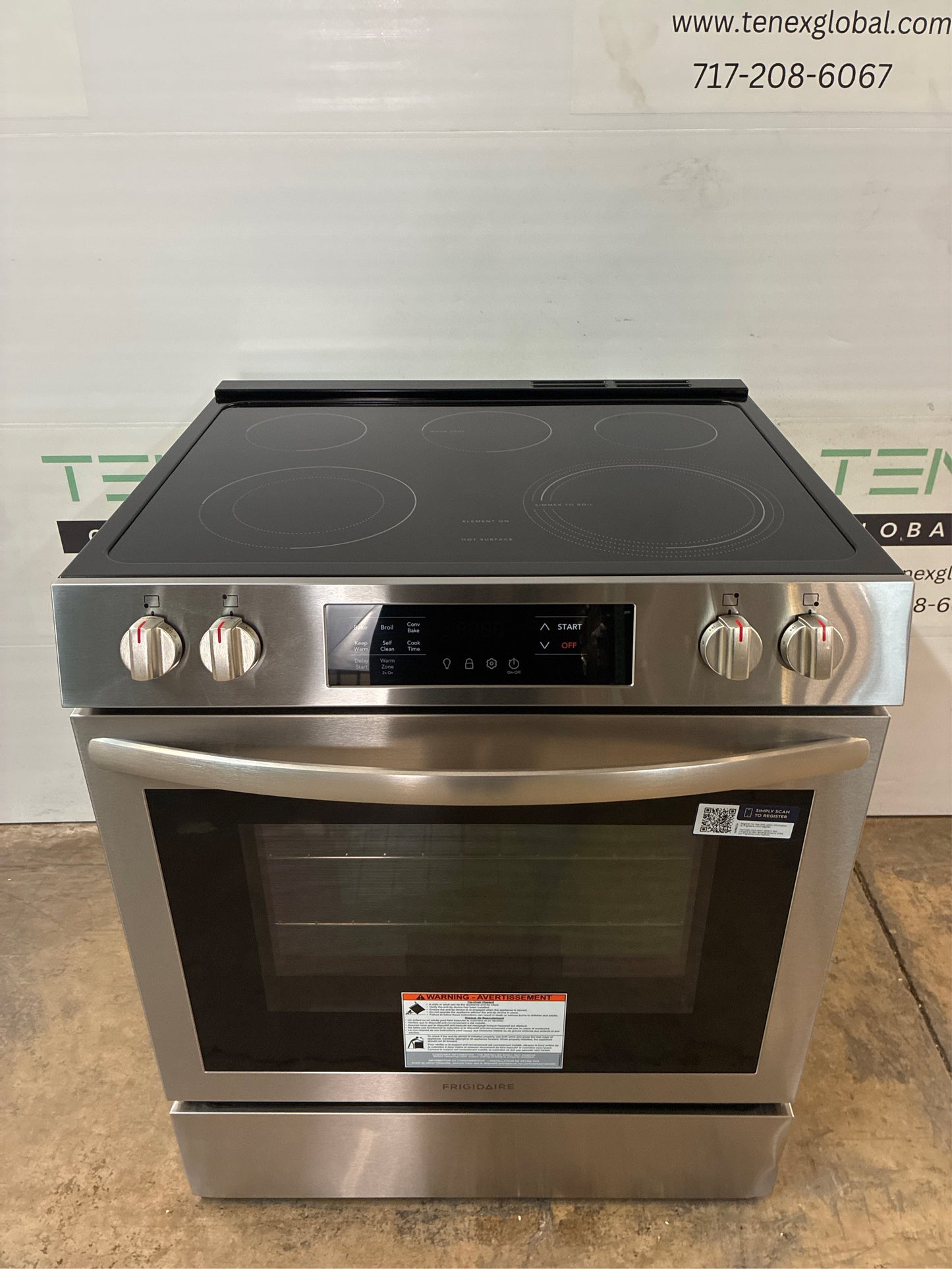 Frigidaire 30 in. Slide‑In Electric Range with Convection, SS