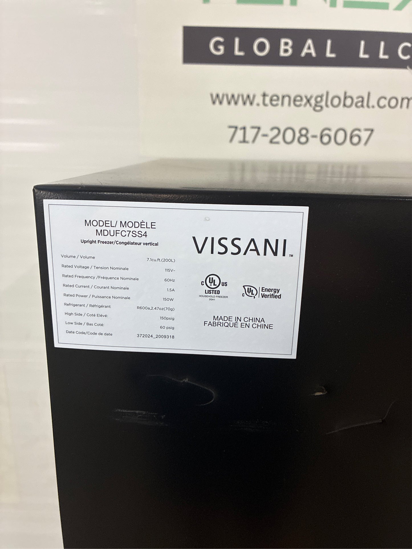 Vissani 7.1 cu. ft. Convertible Freezer Steel