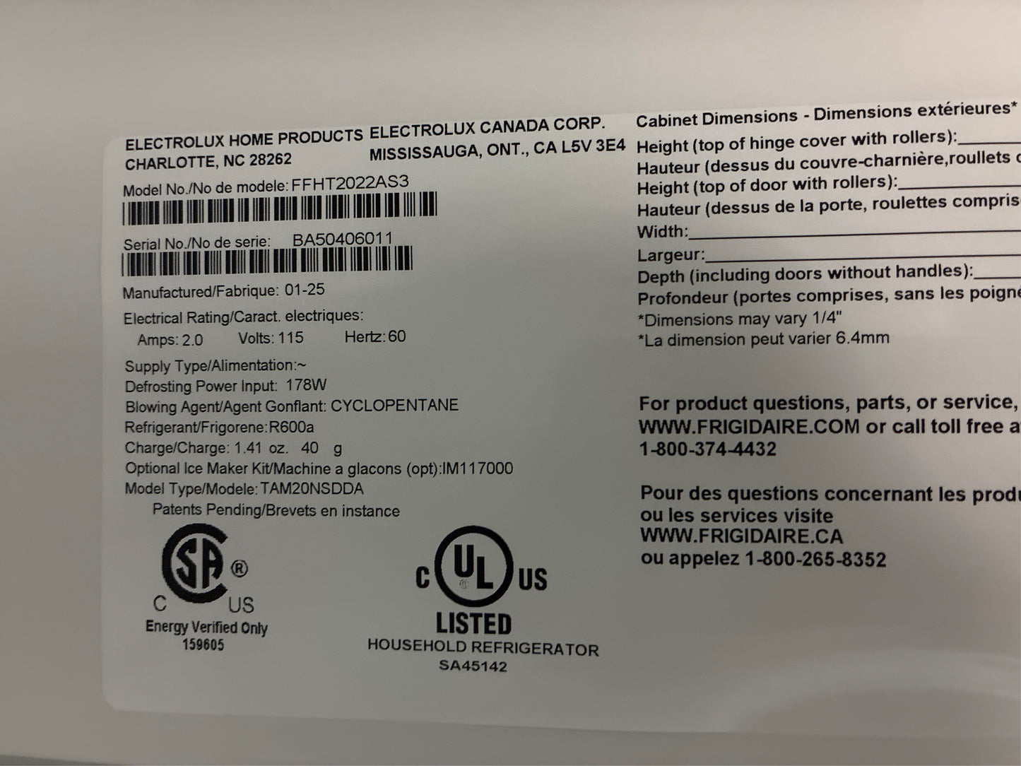 Frigidaire 30in 20cu ft Top Freezer Fridge Stainless Steel