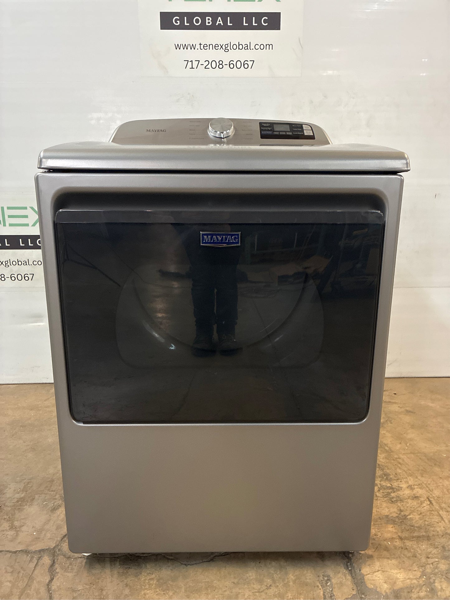 7.4 cu. ft. vented Front Load Electric Dryer in Classic Silver with Extra Power