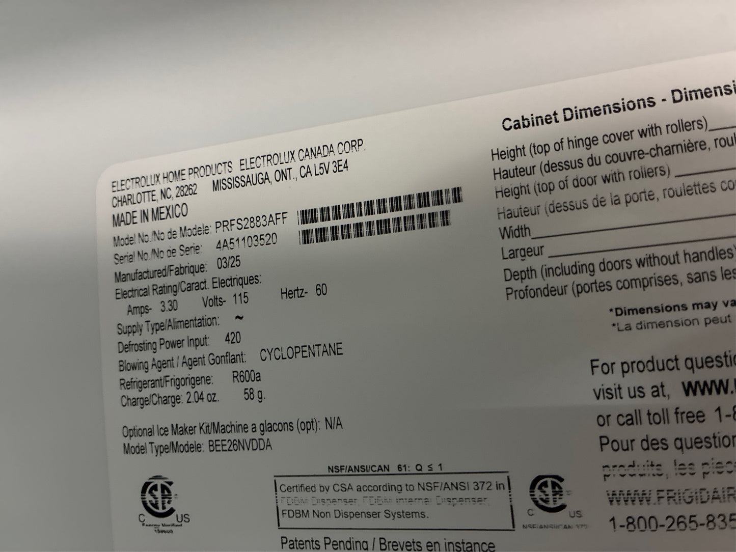 Frigidaire 27.8-cu ft French Door Refrigerator