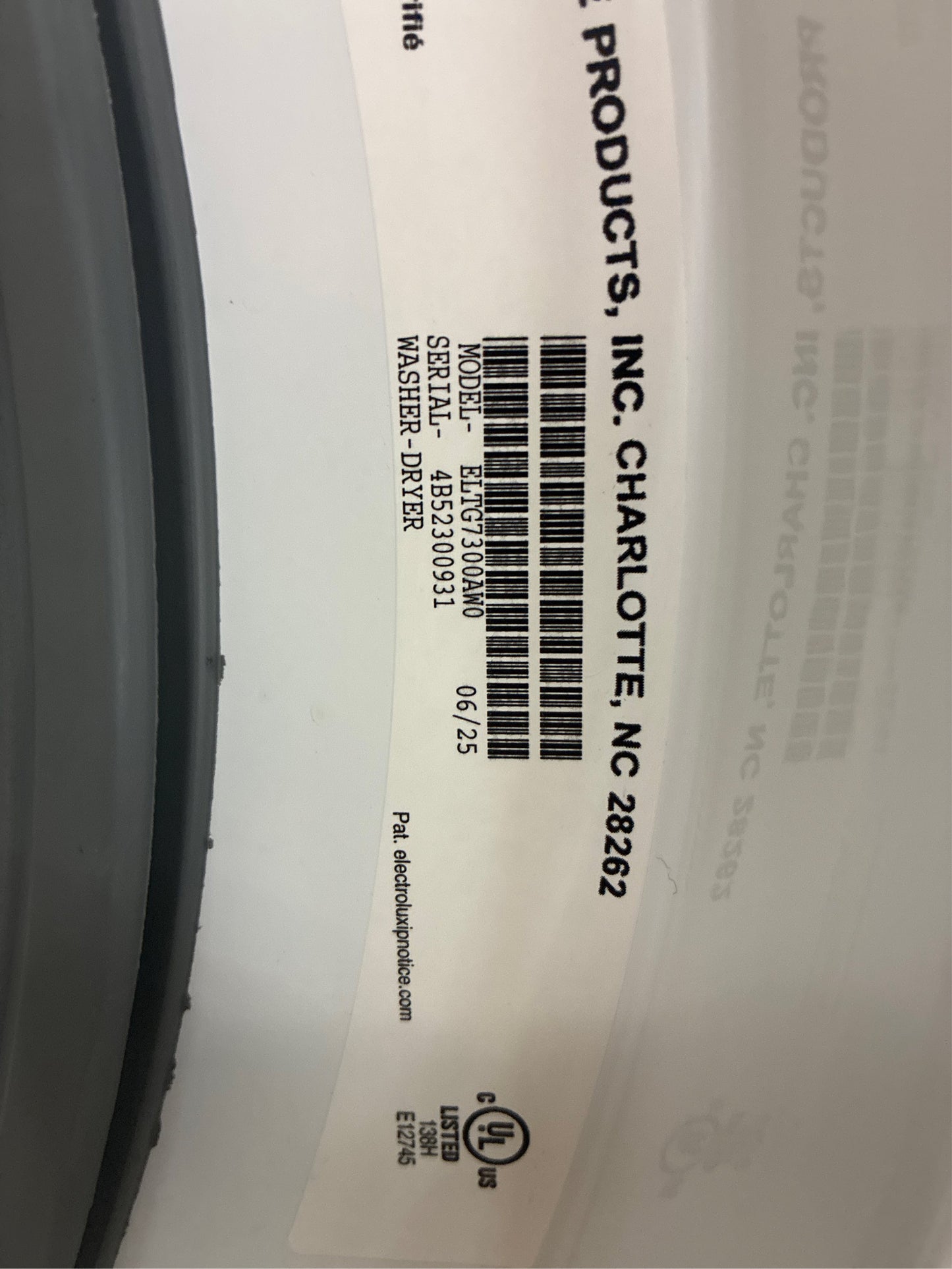 Electrolux 4.4 cu ft Washer + 8.0 cu ft Gas Dryer Tower